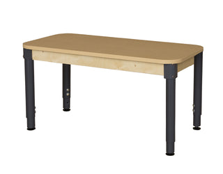 24" x 36" Rectangle High Pressure Laminate Table with Adjustable Legs 18"-29"