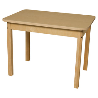 24" x 36" Rectangle High Pressure Laminate Table with Hardwood Legs- 29"