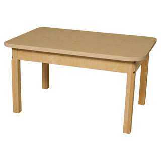 24" x 36" Rectangle High Pressure Laminate Table with Hardwood Legs- 16"