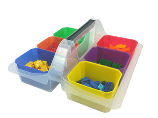 Small Clear Caddy with Assorted Containers