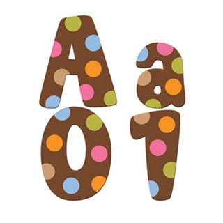 Dots on Chocolate 4" Designer Letters