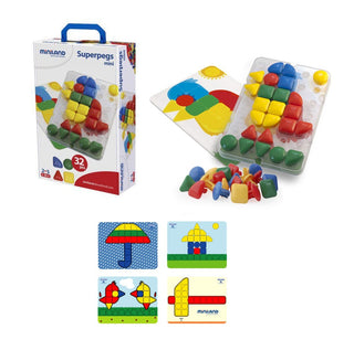Super Pegs Mini Set (Board with 4 cards + 32 pegs)