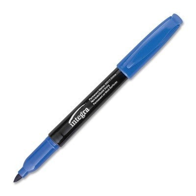 Integra Fine Point Permanent Marker, Blue Ink