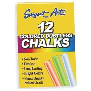 Assorted School Grade Dustless Chalk