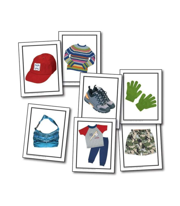 Photographic Learning Cards - Nouns: Children's Clothing — CM School Supply
