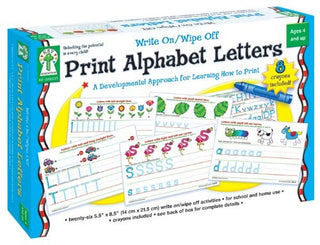 Write On/Wipe Off Cards - Print Alphabet Letters