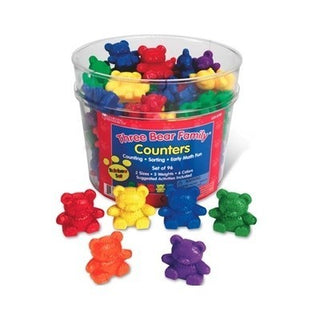 Three Bear Family Counters - Rainbow Set