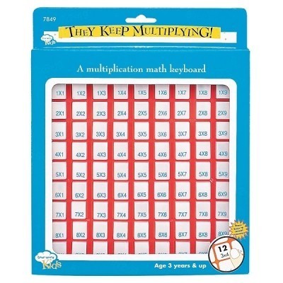 North Star Teacher Resource Adhesive Multiplication Chart Desk Prompts, 6  Packs of 36