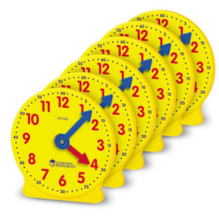 Big Time Learning Clock - Extra 4" Geared Mini Clocks Set of 6