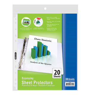 BAZIC Economy Weight Top Loading Sheet Protectors (20/Pack)