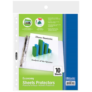 BAZIC Economy Weight Top Loading Sheet Protectors (10/Pack)