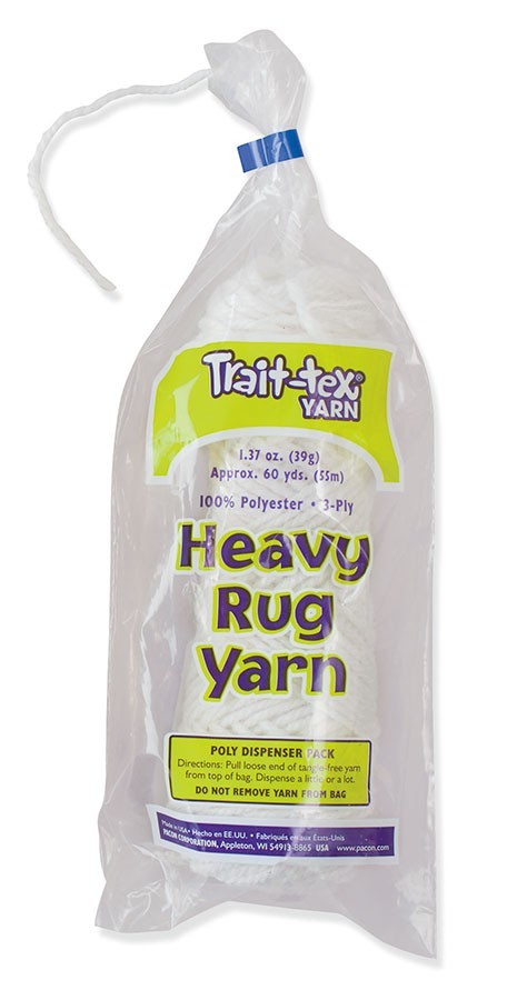 Heavy Rug Yarn Patterns White Heavy Rug Yarn - 294-003 – CM School Supply