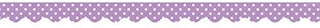 Scalloped Border Trim, Orchid Polka Dots on White