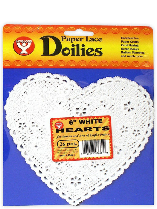 White Heart Doilies (6")