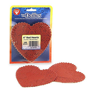 Red Heart Doilies (4")