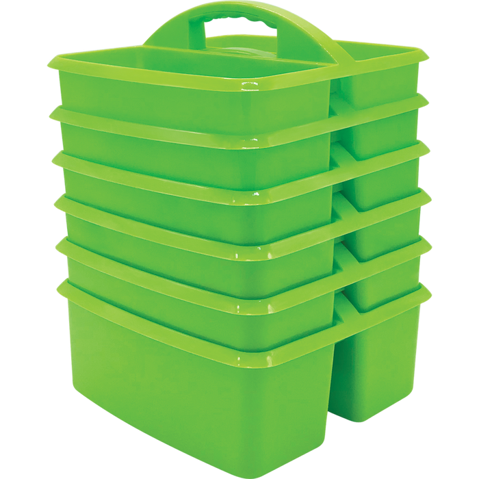 Basicwise Green Stackable Plastic Storage Container - Ideal Gear Storage  Solution - 10.3-in W x 11.1-in D x 9.1-in H - HDPE Plastic - Bucket Caddy  in the Gear Storage & Containers