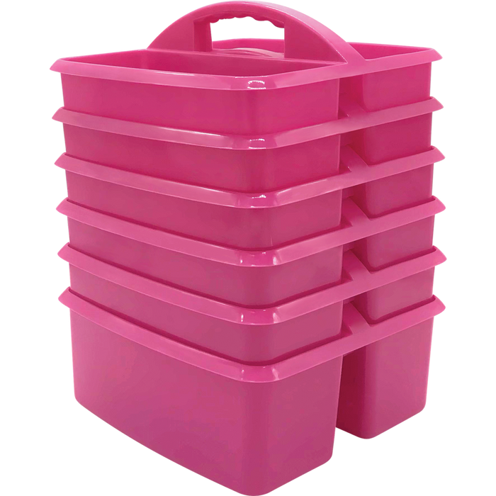 White Large Plastic Storage Bin 6 Pack - by TCR