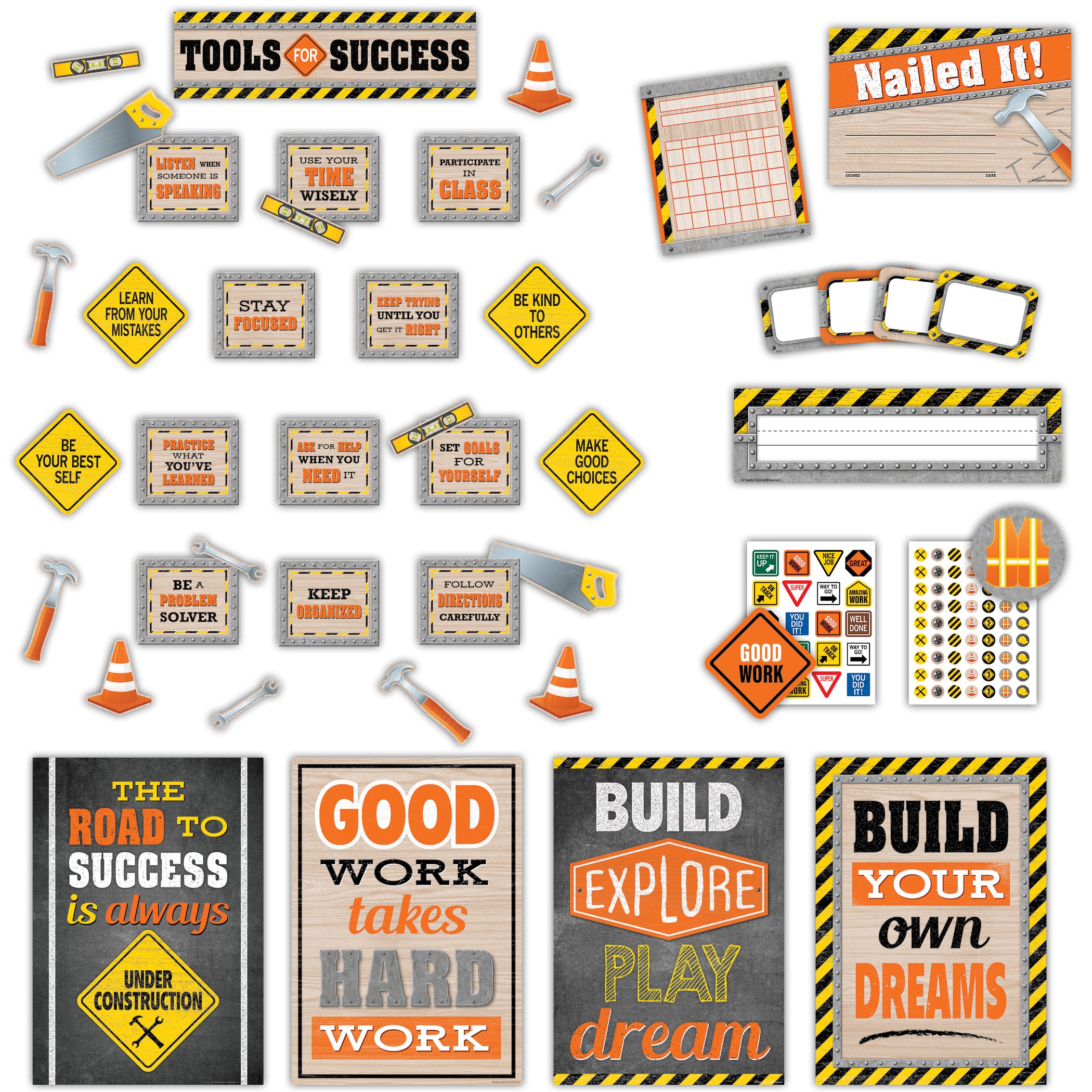 Under Construction Classroom Theme Decor Bundle — Cm School Supply