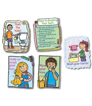 Hygiene: Kid-Drawn Bulletin Board Set Grade K-3