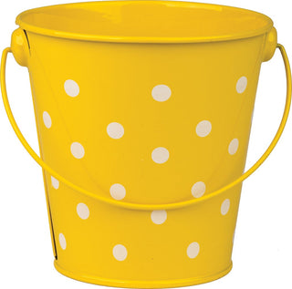 Yellow Polka Dots Buckets