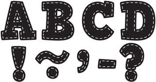 Black Stitch Bold Block 3" Magnetic Letters