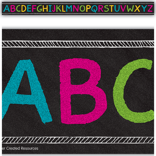 Chalkboard Brights Alphabet Straight Border Trim(DISC)