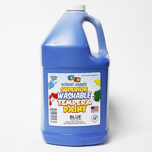 Blue Tempera Paint with Pump, over a 1/2 Gallon Washable Tempera Paint for  Kids, Safe & Non-Toxic Paint for Children, Bulk Craft Paint for Classroom