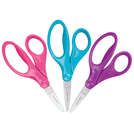 Fiskars Kids' Scissors, 5, Pointed Tip, Assorted Colors