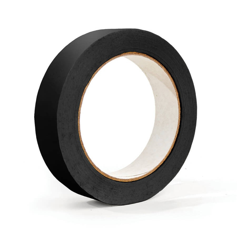 Chenille Kraft AC4850 Self-Adhesive Colored Masking Tape with 3 Core, 1 x 60 yd, Black