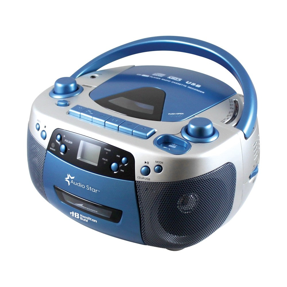 Hamilton Buhl AudioStar Boombox Radio CD USB Cass MP3 Converter