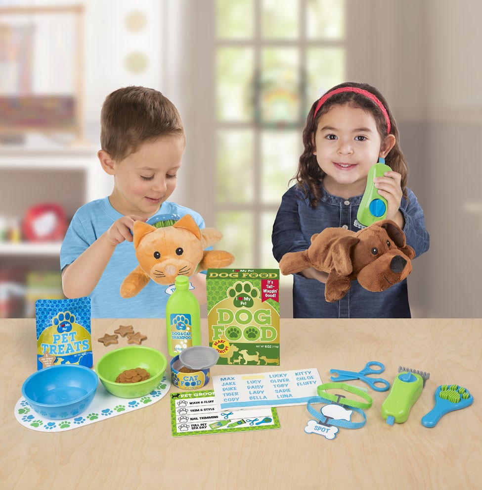 Feeding & Grooming Pet Care Play Set — CM School Supply