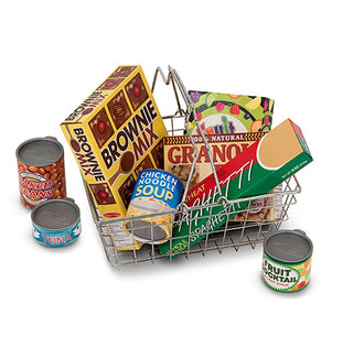 Grocery Basket with Play Food