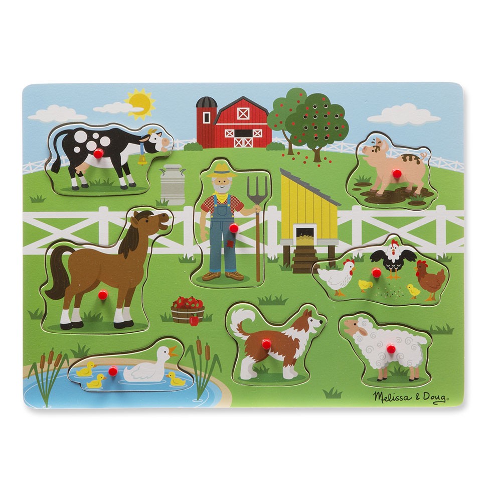 Melissa & Doug Old MacDonald's Farm Song Puzzle - 8 Pieces