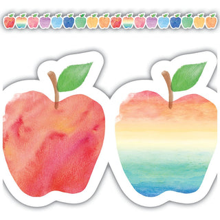 Watercolor Apples Die-Cut Border