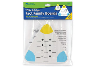 Write & Wipe Fact Family Boards