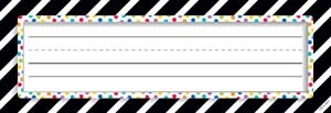 Bold & Bright Bold Stripes & Dots Name Plates