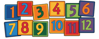 Simple Numbers Seating Kit, Set of 12, 16" Squares