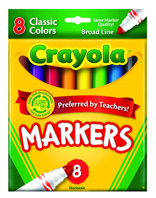 The Teachers' Lounge®  Washable Marker Classroom Pack, Broadline, 8 Color,  Pack of 200