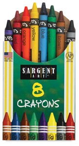 Sargent Art 24 Count Crayons Asst Colors Peggable