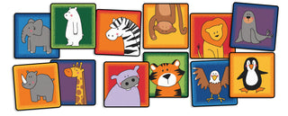 Zoo Animals Seating Kit, Set of 12, 16" Squares