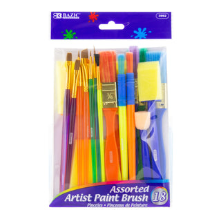 BAZIC 18-pieces Paint Brush Set