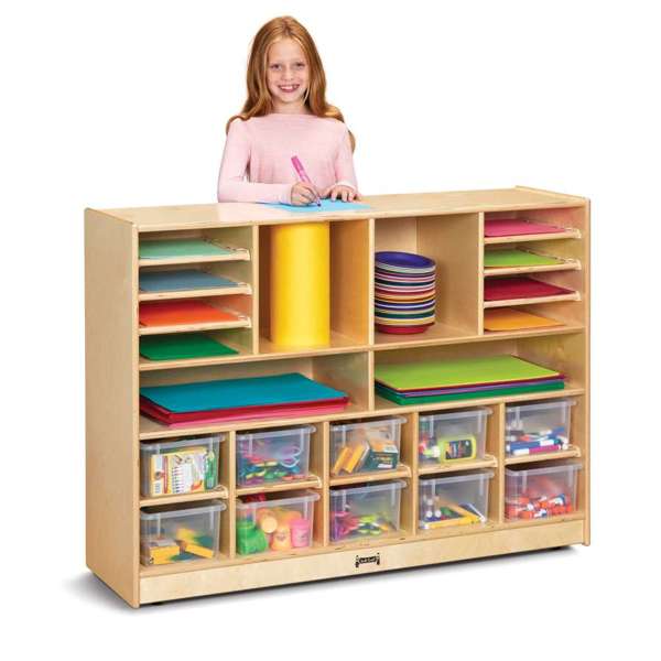 Jonti-Craft Classroom Organizer - with Clear Trays