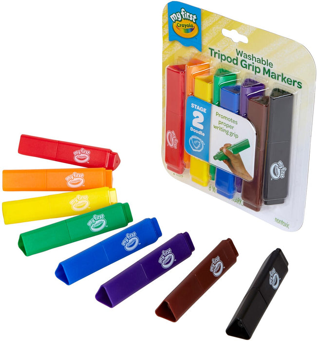 Crayola Young Kids Palm-Grasp Crayon Set - Pkg of 6