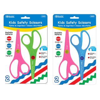 BAZIC 5 1/2" Kids Safety Scissors (2/Pack)
