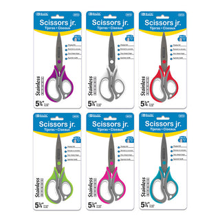 BAZIC 5-3/4" Two-Tone Soft Grip Kid's Scissors