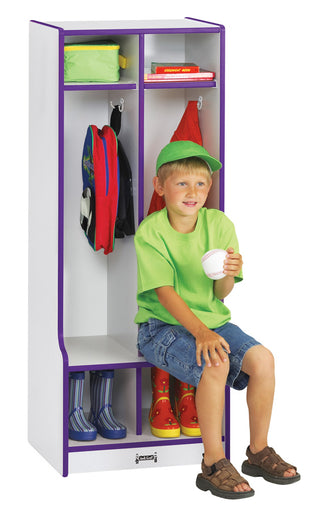 Rainbow Accents¨ 2 Section Coat Locker with Step - Purple