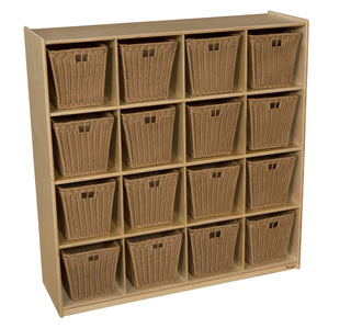 Cubby Storage with 16 Medium Baskets