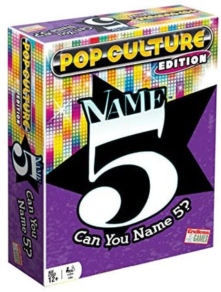 Name Five Pop Culture Edition - Family Board Game