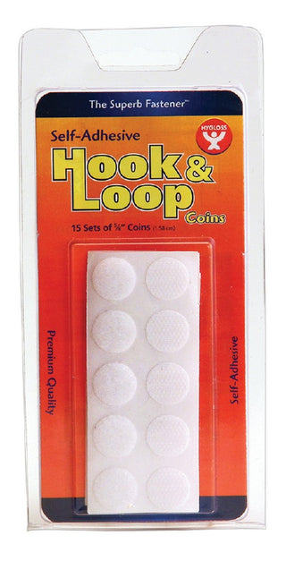 Hook & Loop Fastener Coins ⅝" (15 count)