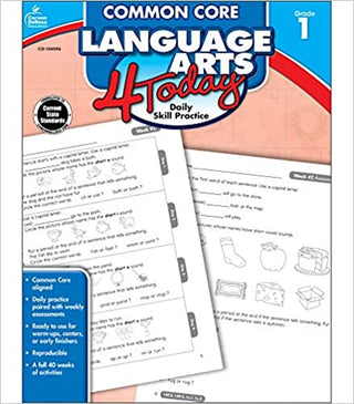 Common Core Language Arts 4 Today Workbook, 1st Grade